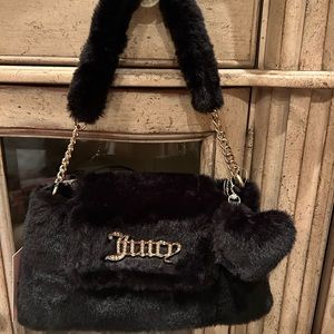 Juicy Couture Black Fur Purse